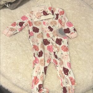 Pink Floral Kids One Piece